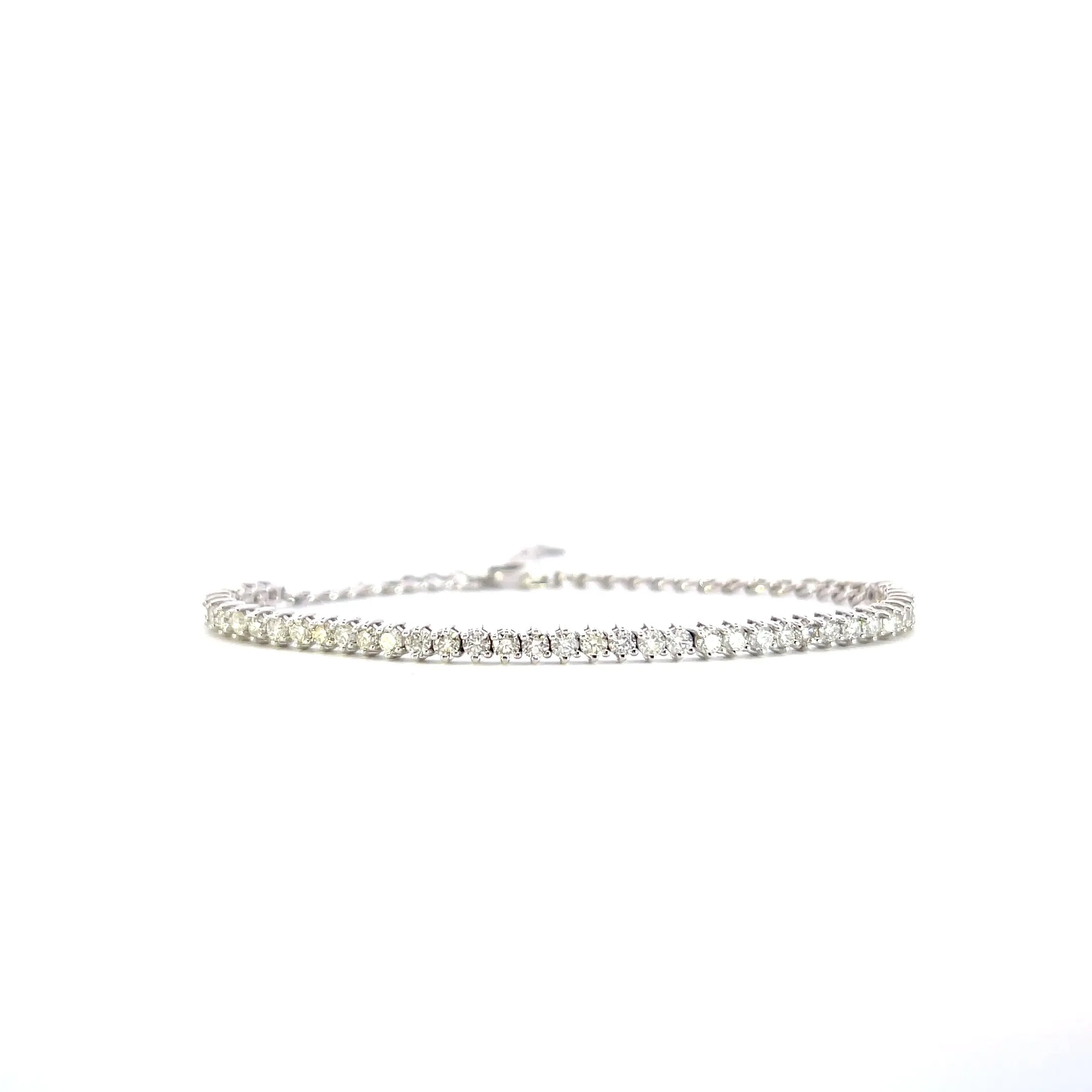 14 kt White gold diamond bracelet