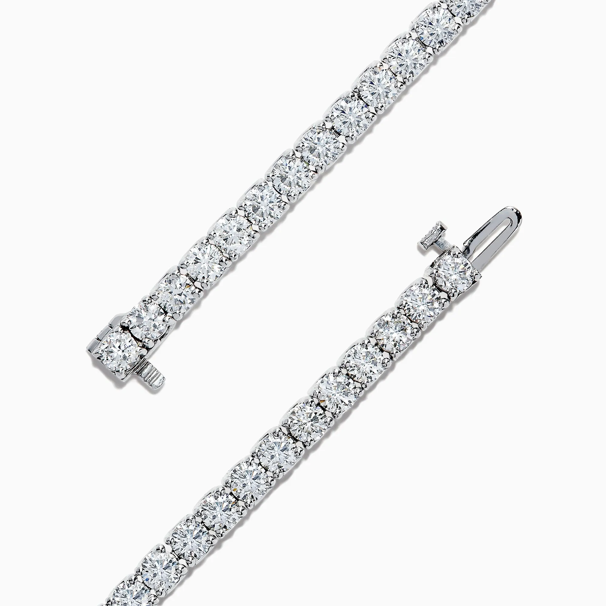 14K White Gold Diamond Tennis Bracelet, 9.00 TCW