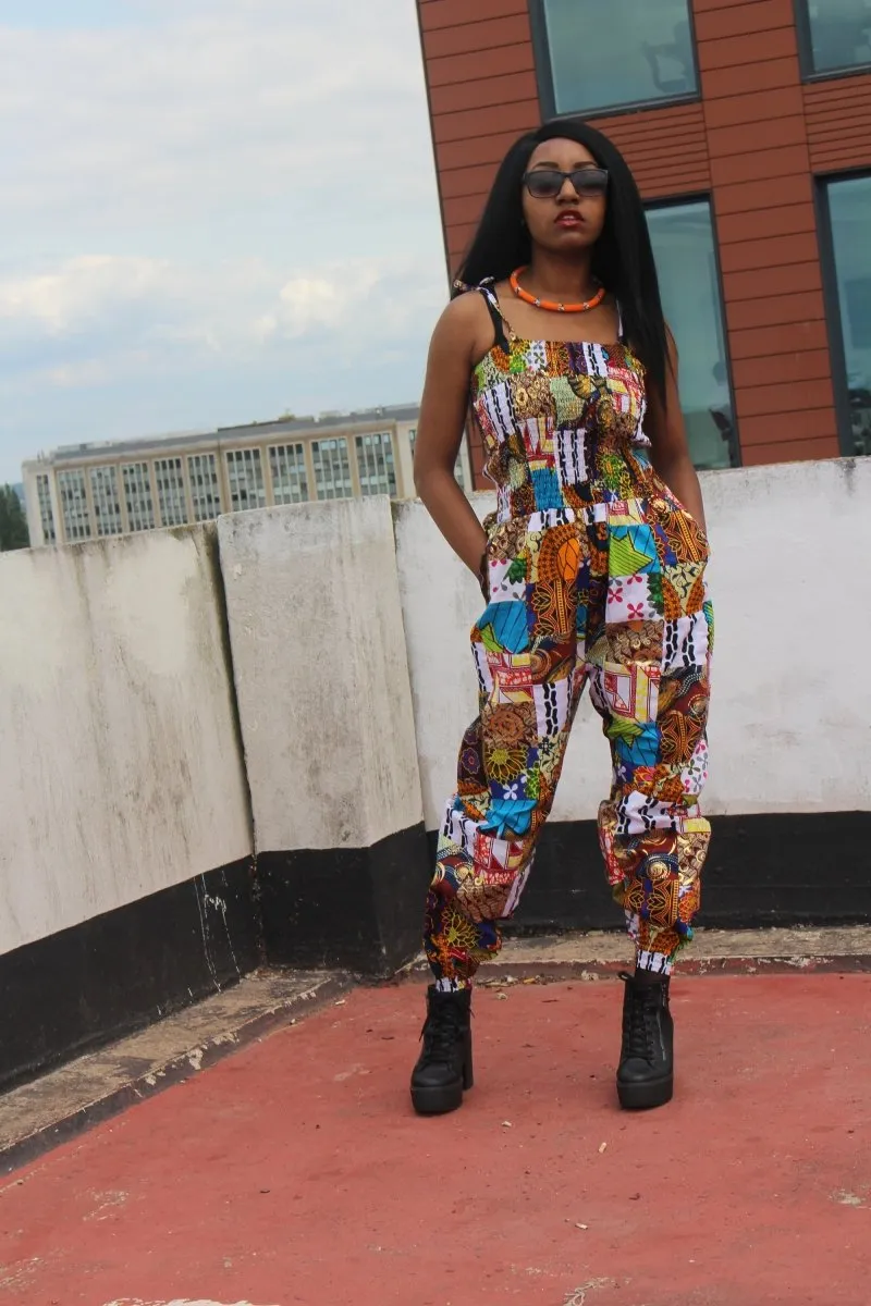 African Jumpsuit in Patchwork - Festival Jumpsuit