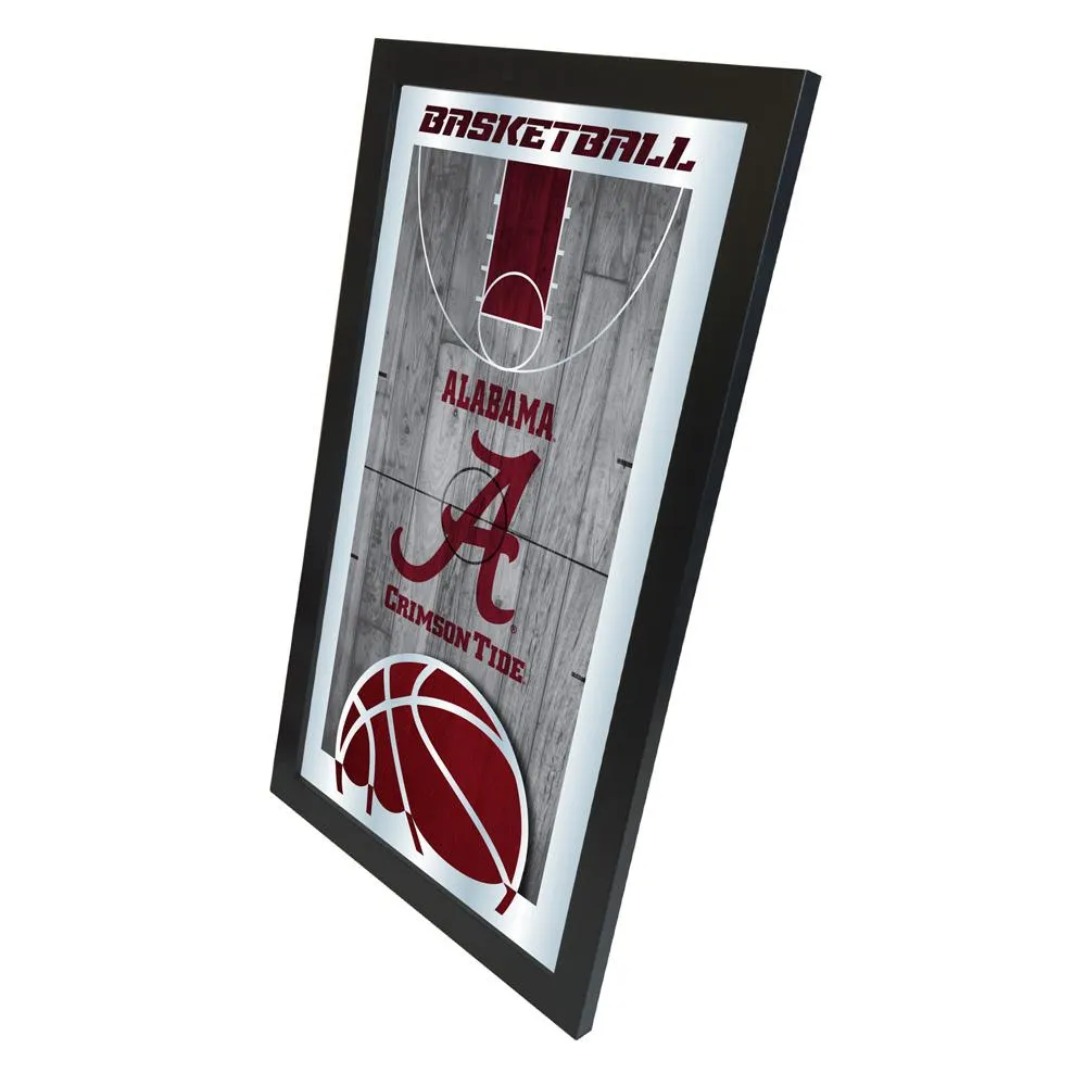 Alabama Crimson Tide HBS Basketball Framed Hanging Glass Wall Mirror (26"x15")