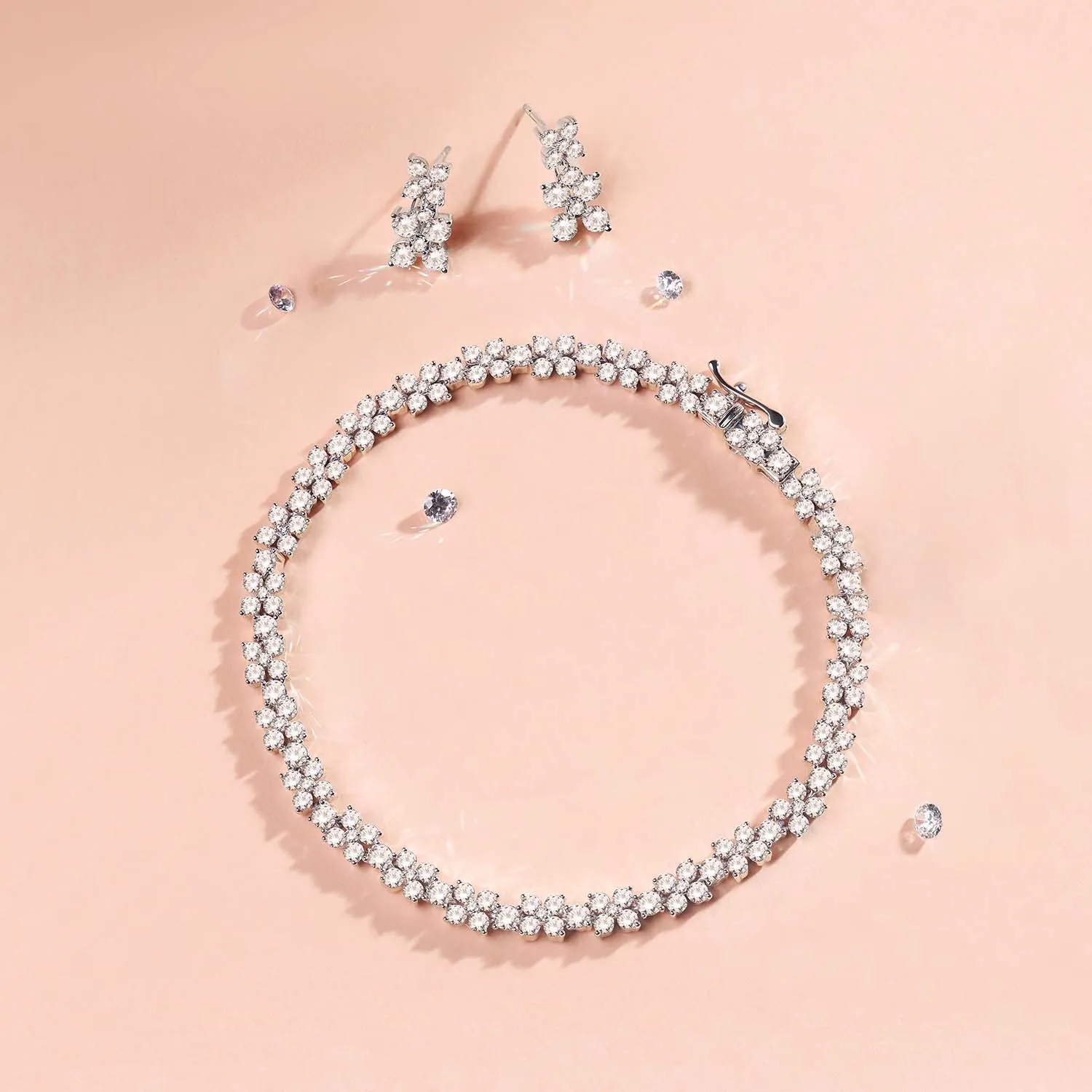 Alyssa Floral Tennis Bracelet