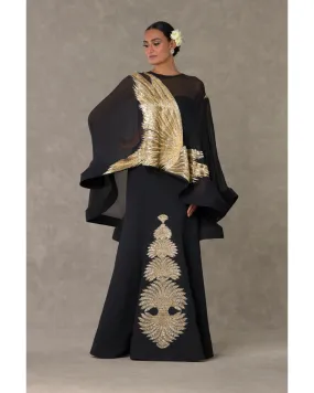 Black 'Son-Chidiya' Cape Set