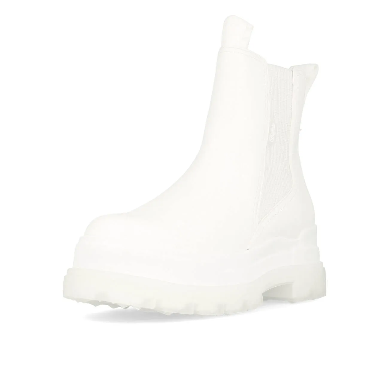 Buffalo Aspha Chelsea Boot Mid Damen Vegan Nappa White