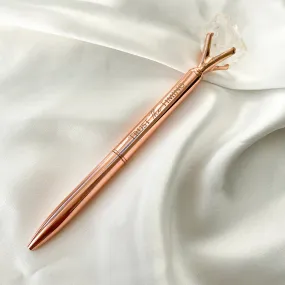 Clear Quartz Crystal Pen (Gold/ Silver/ Rose Gold)