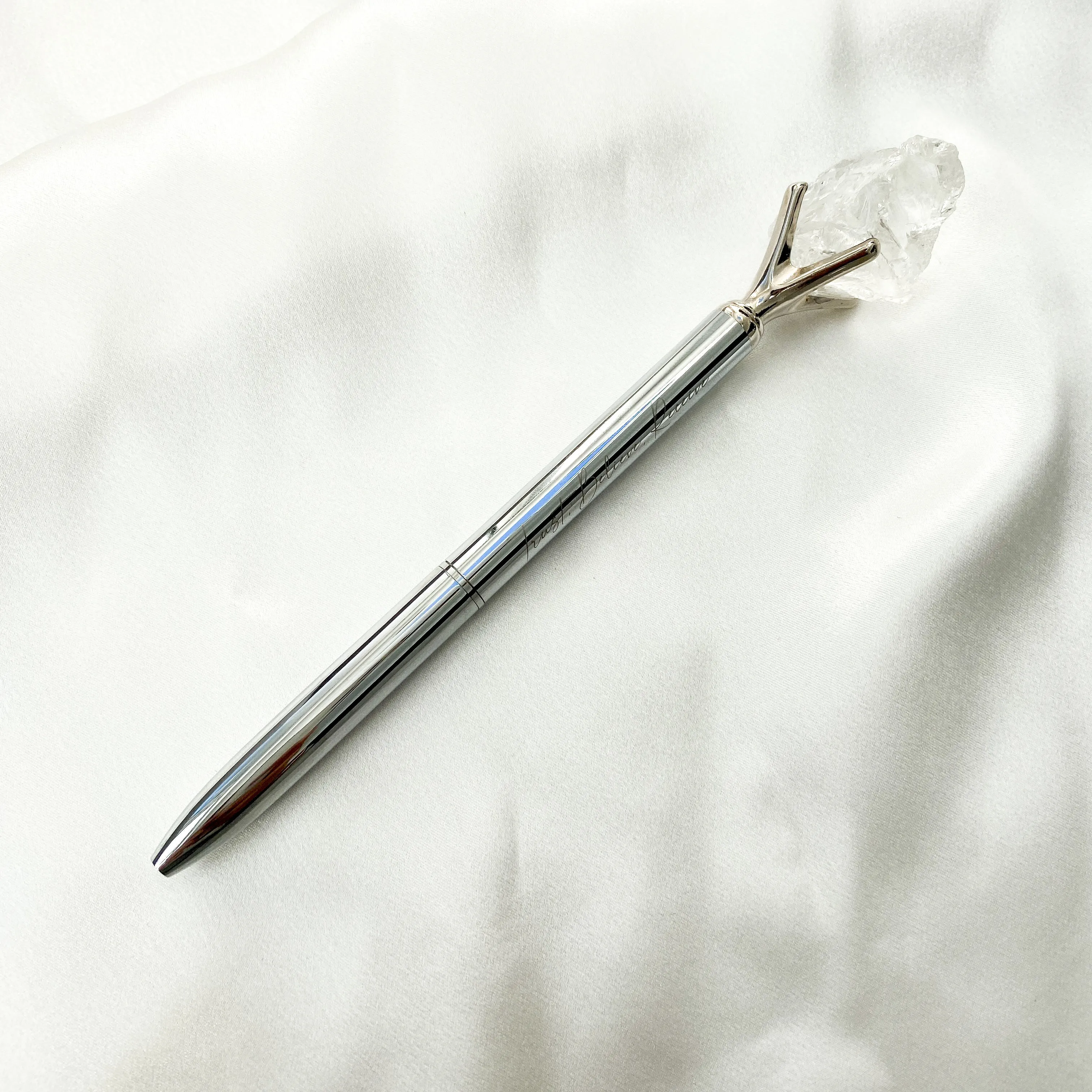 Clear Quartz Crystal Pen (Gold/ Silver/ Rose Gold)