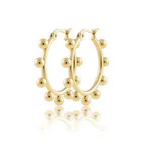 Erin Studded Hoops - Small