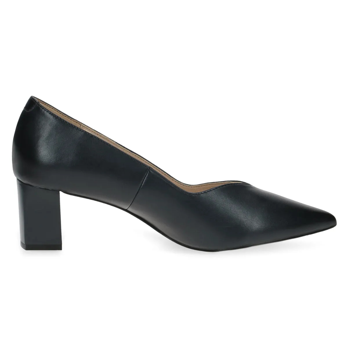 Impress Me Block Heel Navy Pumps