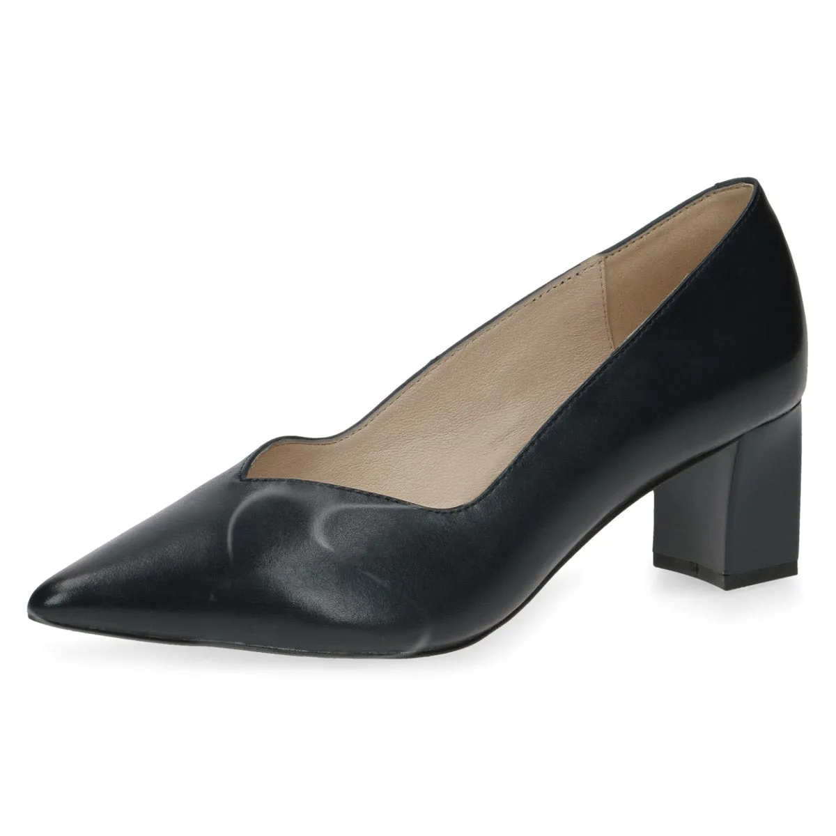 Impress Me Block Heel Navy Pumps