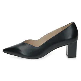 Impress Me Block Heel Navy Pumps