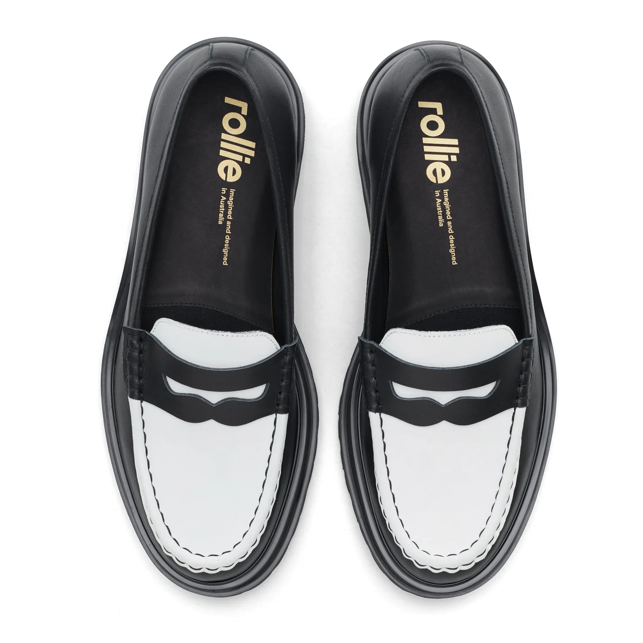 Loafer Mens Step Black/Bone