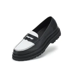 Loafer Mens Step Black/Bone