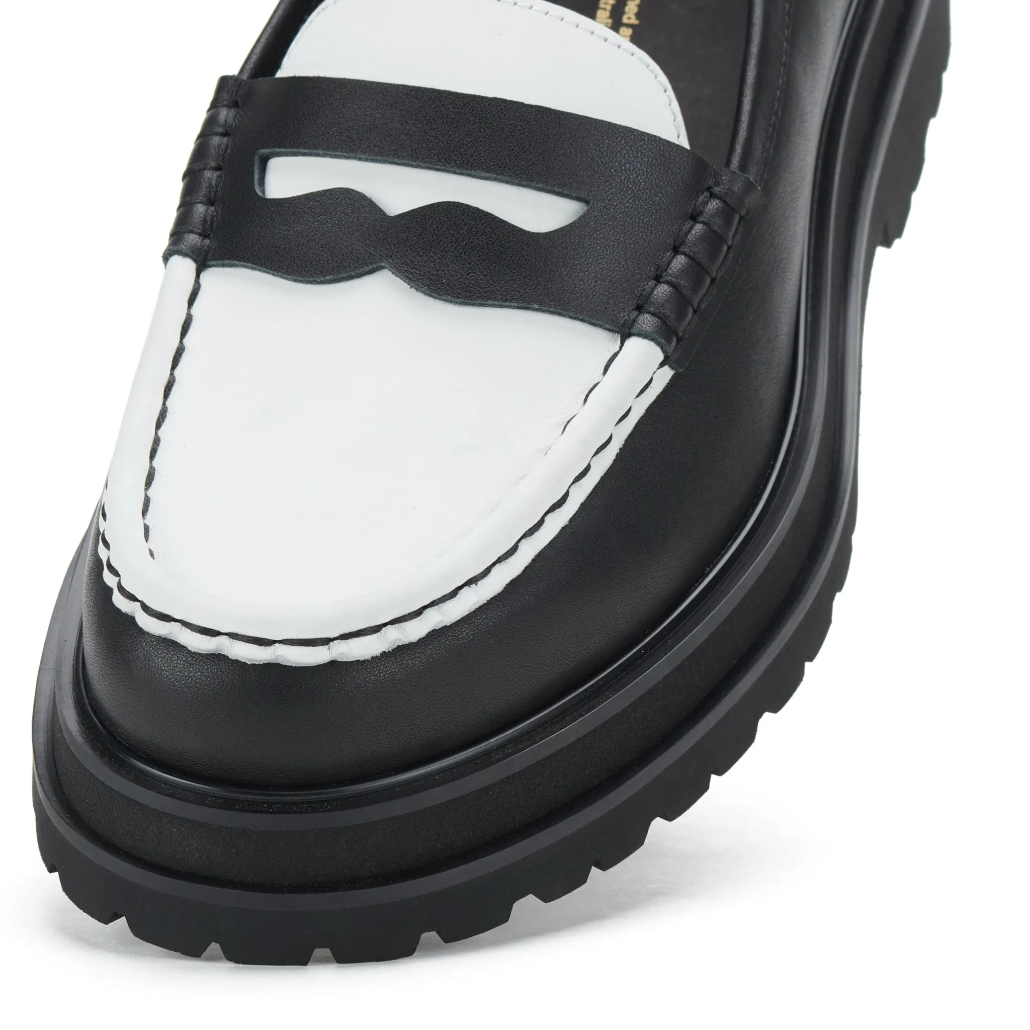 Loafer Mens Step Black/Bone