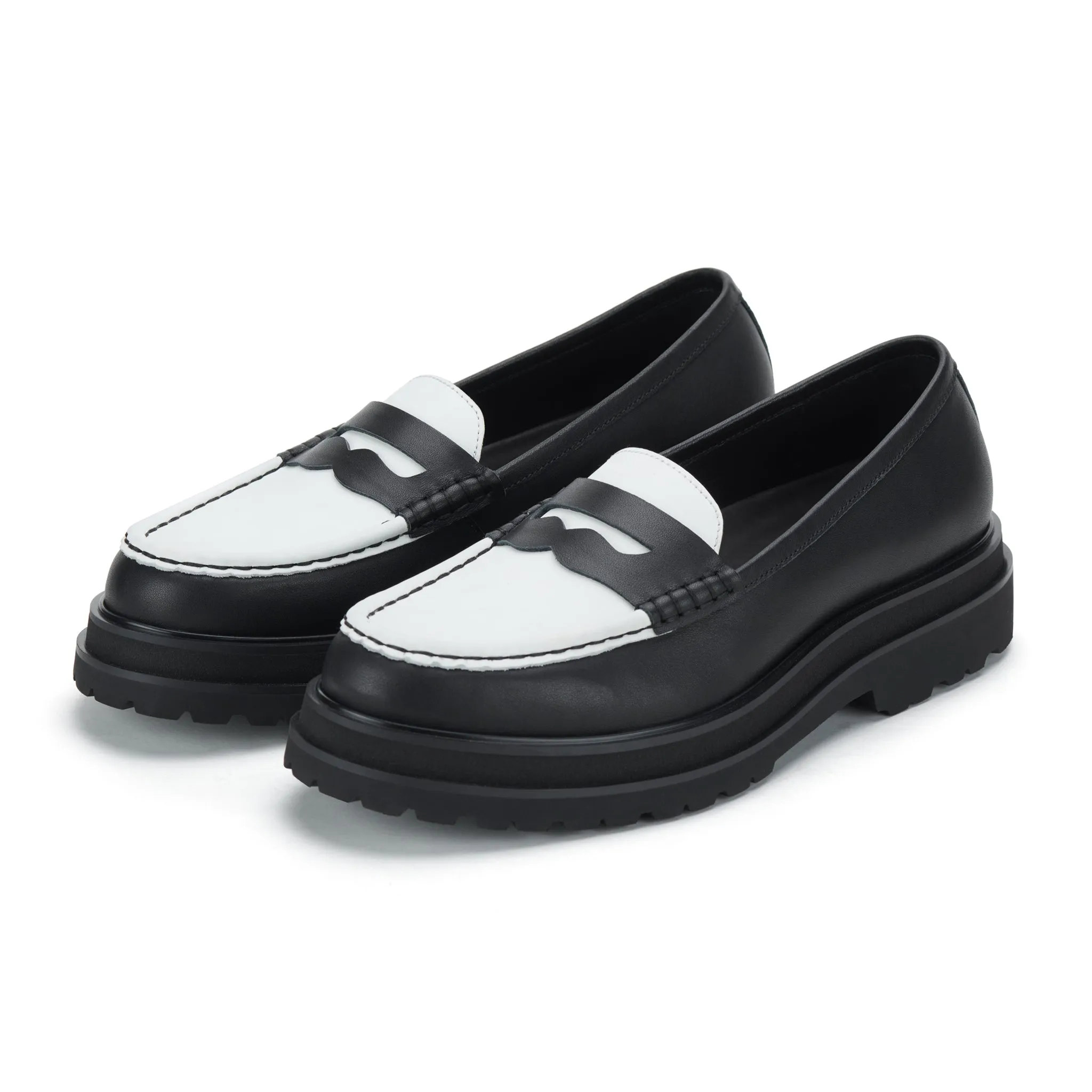 Loafer Mens Step Black/Bone