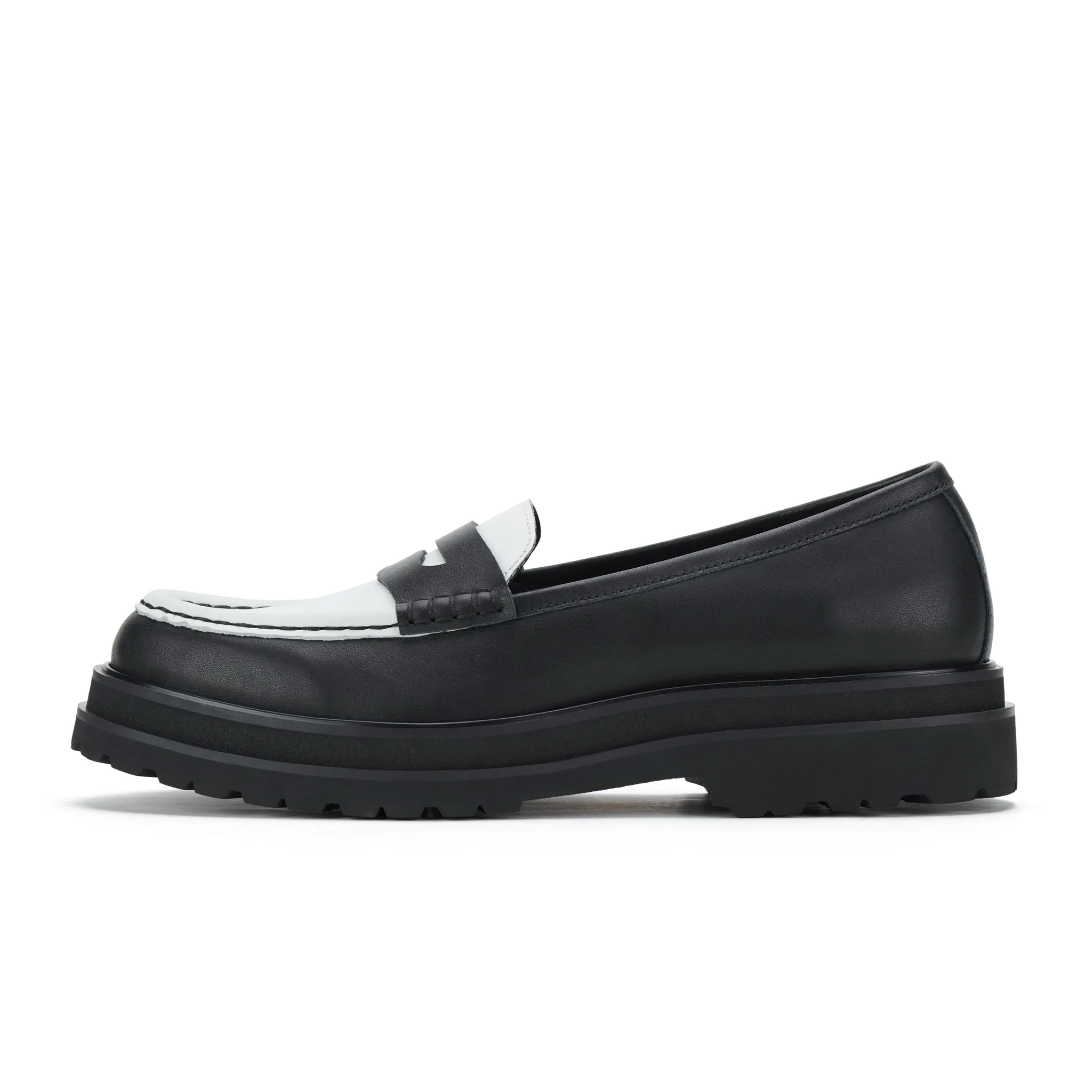 Loafer Mens Step Black/Bone