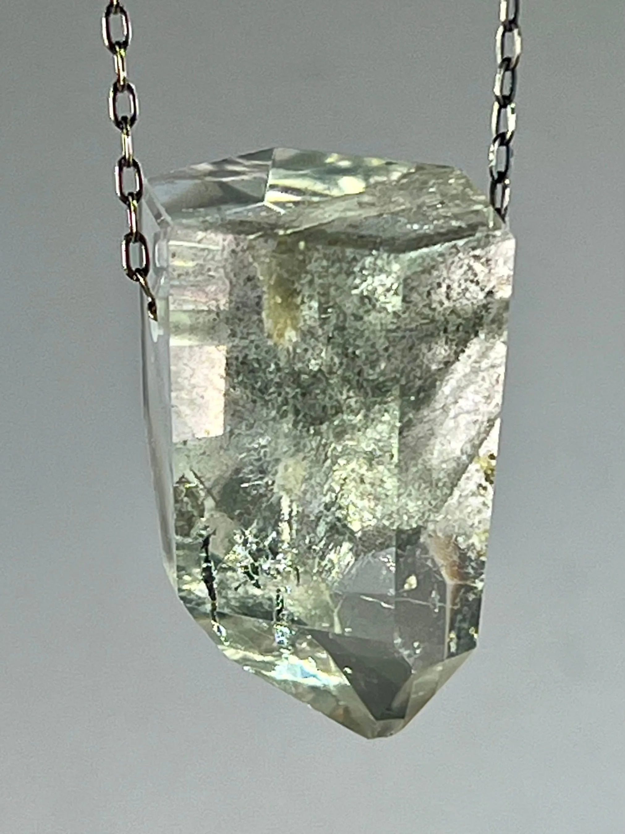 Quartz Crystal with Chlorite Inclusions Necklace