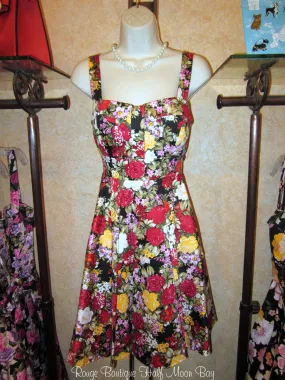 Retro tie-back Floral Hostess dress