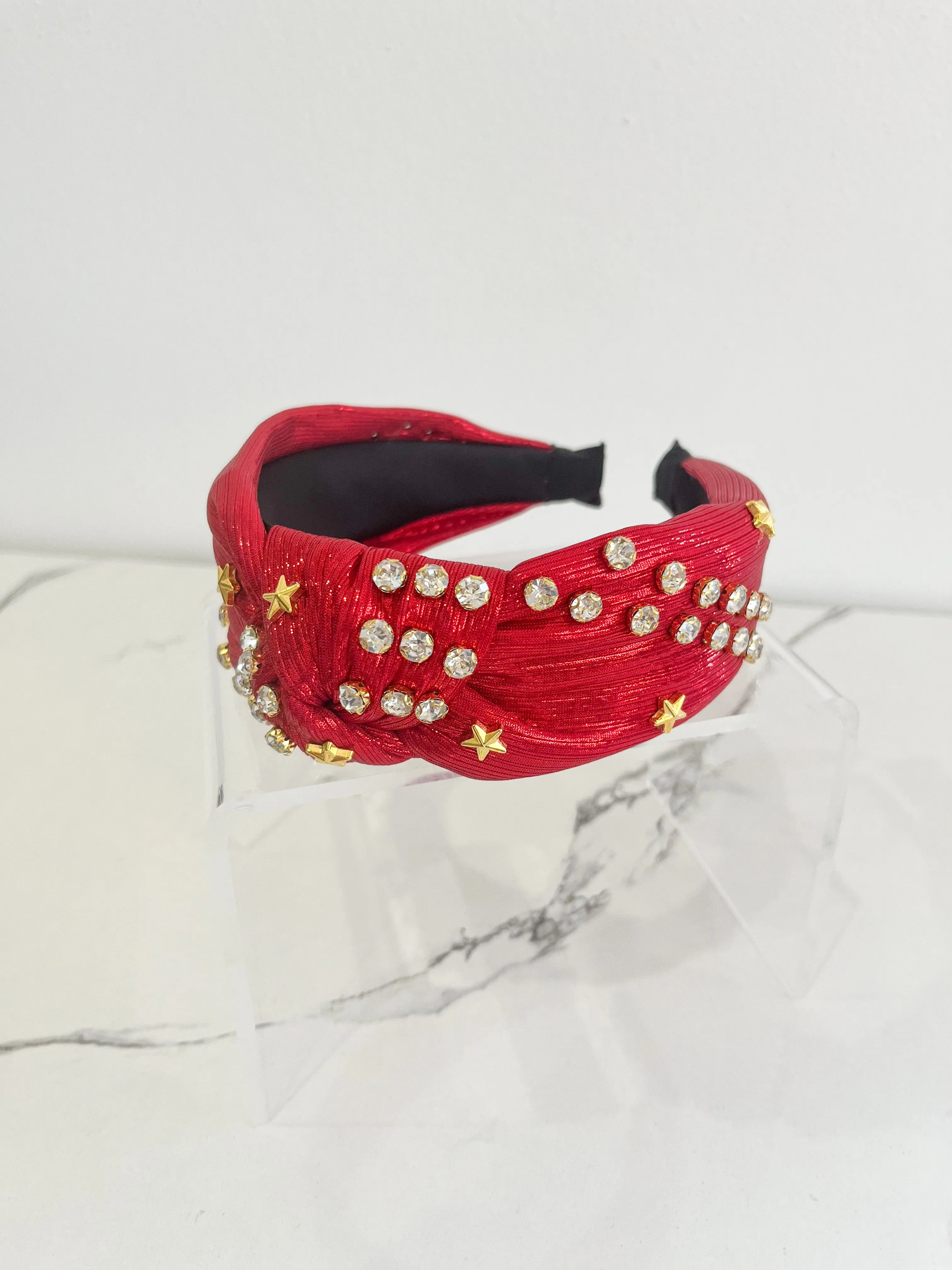 Star Spangled Red Studded Headband