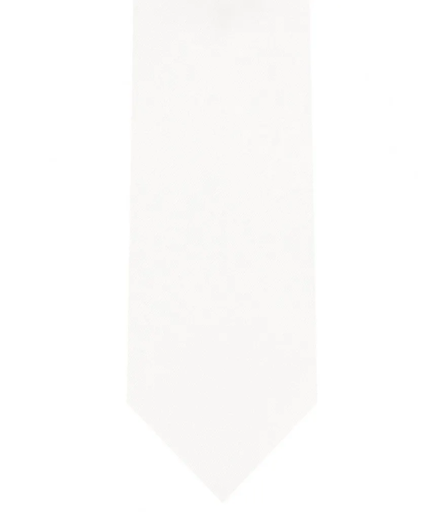 Tie & Pocket Square - White