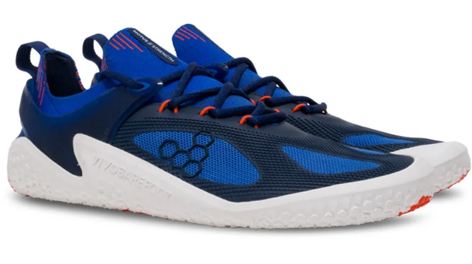 Vivobarefoot Men's Motus Strength Dazzling Blue Navy Orange